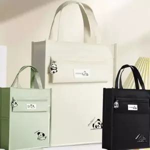 학원 보조 가방 어린이 신발 실내화 학생 보조 가방 주머니 다용도 캔버스 손잡이 대용량 노트북 사이드