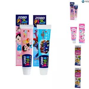애경 2080 키즈 2스텝 딸기치약 75g 5개/유아/치약/어린이/불소/주니어/무불소/저불소/아동/독일/미니/초등
