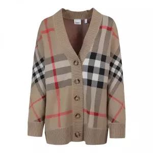 BURBERRY 버버리 Check Technical Wool Jacquard Cardigan (8039153) (체크 테크니컬 울 자카드 카디건)