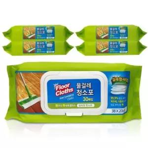 청소용청소포 물걸레청소포(실속형) 대형 청소 물티슈 30매x5팩 38x20cm