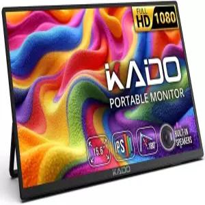 카도 15.6인치 FHD 노트북용 휴대용 모니터 1080p 보조 디스플레이 IPS 1920x1080 HDMI USB-C 화면 확장기