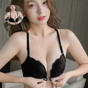 노와이어 프론트훅 레이스앞후크브라 섹시브라 탑