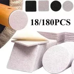 180/18Pcs 펠트 패드 스티커 자기 접착 책상 의자 소파 다리 광장 둥근 바닥 가구 테이블 스크래치 커버