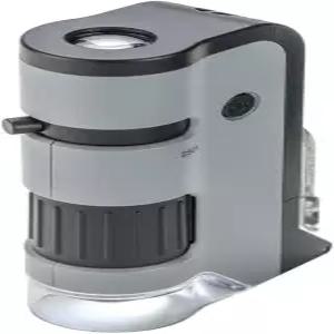 카슨 마이크로플립 100x-250x 스마트폰 클립이 장착된 LED UV 포켓 현미경 STEM 교육(MP-250)