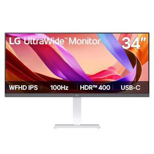 LG호환 34U530AW 34인치 울트라와이드 WFHD 2560 X 1080 IPS 와이드 컴퓨터 모니터 100Hz VESA 디스플레이 HDR 400 HDMI 디스플레이포트 USB 타입C 기울기 / 높이 스위벨 스탠드 흰색