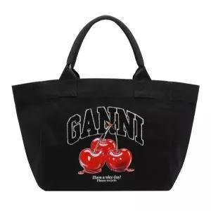 GANNI  26SS BLACK MEDIUM CHERRY TOTE B2110038 252 블랙 미디엄 체리 토트 백