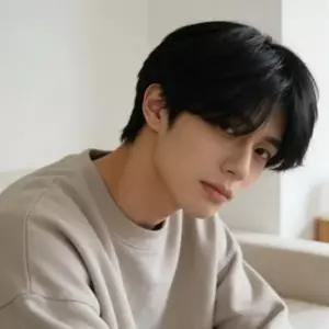 남성 패션 헤어 전체 가발 자연스러운 가르마 통가발