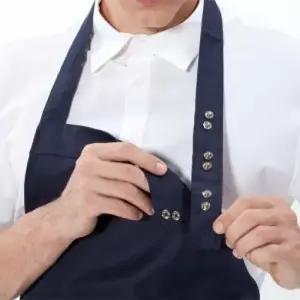 목걸이형 스냅 단추 앞치마 네이비 요리 주방 공방고급 주머니 예쁜 교사 바리스타 카페 식당