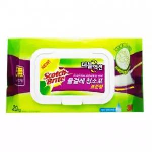 3M PTS299G5 더블액션 물결레 청소포 표준형 20매입 28x20cm