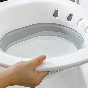[제이큐]폴딩 좌욕기 변기 접이식 대야 온욕 좌욕대야 화이트 변기좌욕 임산