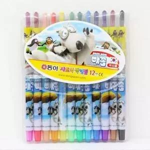 12색 돌돌이(샤프식) 색연필 빼꼼 필기 문구