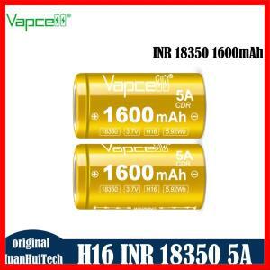 Vapcell H16 INR 18350 1600mah 5A 3.7V 리튬 이온 배터리 전원 장난감용 충전식 셀,