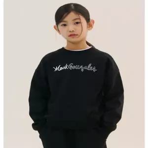 [마크곤잘레스키즈](하남점)사인 로고 맨투맨 MG51TM02-BK 블랙