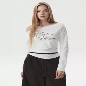 WHLAG3827F 스타필드 수원점 후아유 여성 One-Shoulder Long Sleeve T-shirt(F)