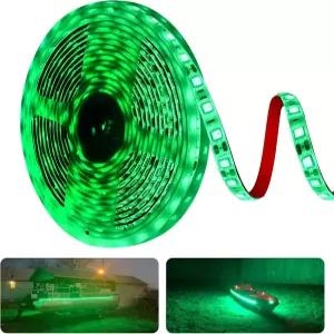 주오하키 25피트 보트용 야간 낚시 조명 해양용 LED 스트립 12V 방수 내부 및 데크 폰툰 카약 존 배스 녹색