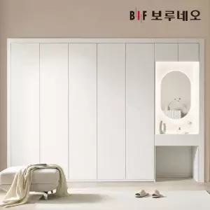 보루네오 E0 PET 화장대 여닫이 붙박이장 30cm