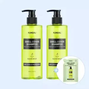 쿤달 올데이 정수리 스멜커버 청소년샴푸 400ml 2개+ 리필 380ml 라임바질앤만다린