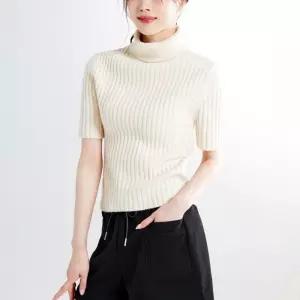 [소프트얀] 반팔 터틀넥 스웨터 (SPKAE49W32-O)