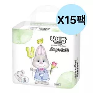 나비잠 밴드 기저귀 매직소프트 남녀공용 점보형 15팩 BNS