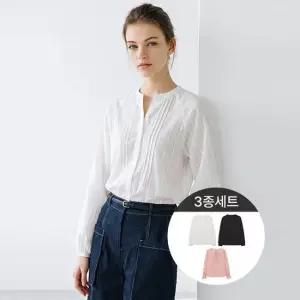 리베레츠 아사면 셔링 블라우스 3종세트
