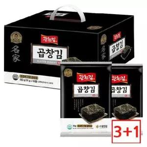 [광천김][3+1]광천김 무조미 곱창김 전장김 10봉 선물세트/구운김