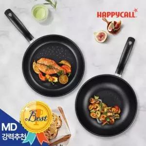 해피콜 올 뉴 컴포트 다이아몬드 IH 인덕션 후라이팬 2종 C세트(28팬+28웍) 711521
