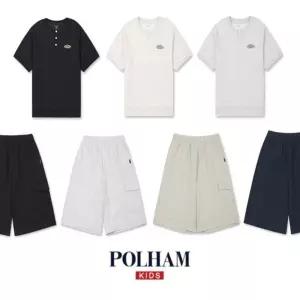 폴햄 키즈 헨리넥 루즈핏 반팔티,6부 카고 숏츠 PKG2TS3011,PKG2PT3011