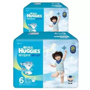하기스 매직컴포트 팬티썸머 슬림 6단계 공용37x2팩