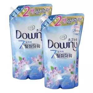 [엄지척]다우니 981AQH12 섬유유연제 레몬그라스와라일락 1.6L리필 2개