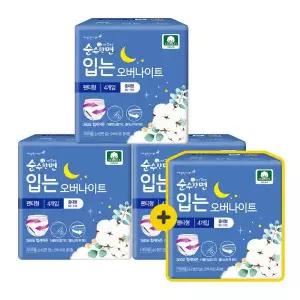 순수한면 입는 오버나이트 생리대 팬티 중대형 4P 4팩 GST MNS