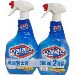 욕실세정제 화장실 살균소독제 물때제거제 변기청소기 2입 600ml