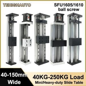 40-250kg 부하 볼 스크류 슬라이딩 테이블 미니/헤비 선형 가이드 플랫폼 SFU1605/1610 고성능 알루미늄 충