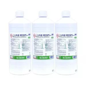 소독용에탄올 그린제약 소독용 에탄올액 1L 3개