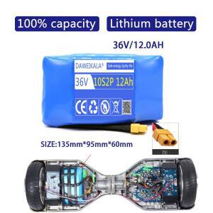 업그레이드 36V 배터리 팩 12000mAh 전기 자체 균형 스쿠터 호버 보드 외발 자전거 용 충전식 리튬 이온