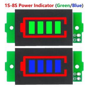 1-8S 1S/2S/3S/4S 단일 3.7V 리튬 배터리 용량 표시기 모듈 4.2V 디스플레이 전기 자동차 전력 테스터 이온