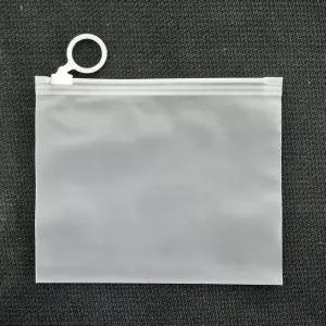 반투명 슬라이드 고리형 지퍼백 수납 파우치 15x12cm