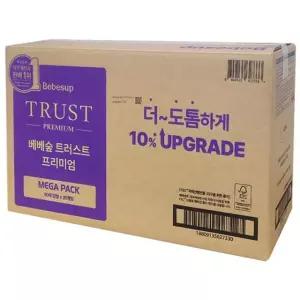 메가팩 캡형 20팩 트러스트 안전한물티슈 베베숲 물티슈 80매