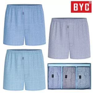 BYC 남성 남자 순면 기능성 더블박서 낭심주머니 트렁크 사각 빅사이즈 팬티 95-110 3매