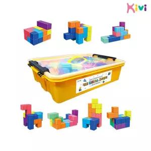 [보리보리/키즈비전]키비 테트리스 자석블럭 마그네틱 큐브 블록 135p