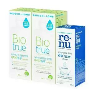[공식] 바슈롬 바이오트루 렌즈세척액 500ml x2개 + 리뉴 어드밴스 355ml x1개