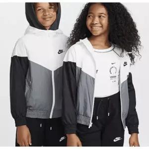 키즈바람막이 HQS FZ5516-100  스포츠웨어 윈드러너 빅키즈 후디드 리펠 자켓