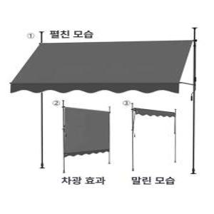어닝 천막 카페 테라스 파고라 고정형 처마 발코니
