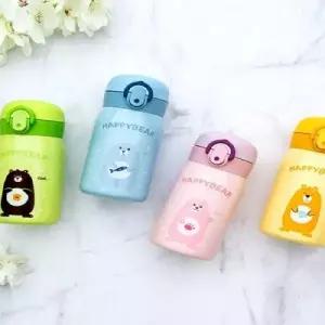 해피베어 원터치 보온보냉병 250ml 4color
