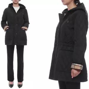 [롯데백화점]버버리 25FW 여성 퀼팅 후드 재킷 8110531 BLACK SAND 25F