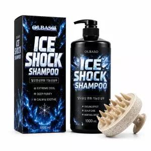 런칭기념 올바소 아이스쇼크 탈모샴푸 1000ml 탈모증상완화 기능성 쿨링 두피샴푸 대용량