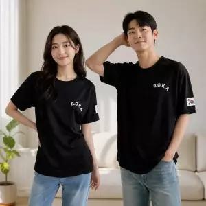 [제이큐]쿨링 기능성 반팔티 남녀공용 체육대회 단체복 육군 군인 티셔츠
