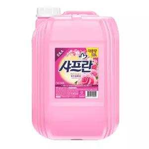 샤프란 핑크 센세이션 말통 로즈향 20L 섬유유연제/대용량/빨래방/사우나/호텔/섬유세제/농축/향기