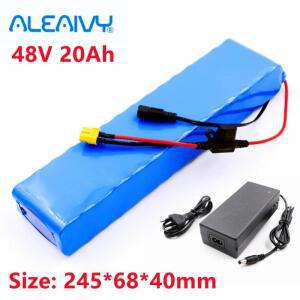 전기자전거 배터리 48V 20Ah 18650 리튬 이온 팩 13S2P 개조 키트 바팡 1000W 및 54.6V 2A 충전기 + XT60
