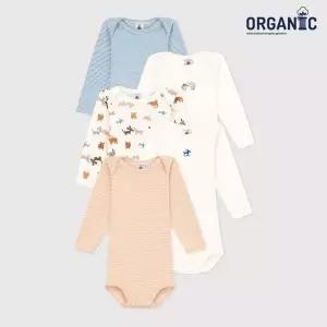 쁘띠바또 오가닉 퍼피 바디수트 우주복 5PACK (NTF43NB66F_MC) 110781