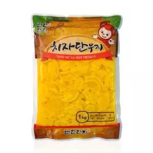 반찬단지 치자단무지 슬라이스 1kg 단무지반찬 초밥 실온상품